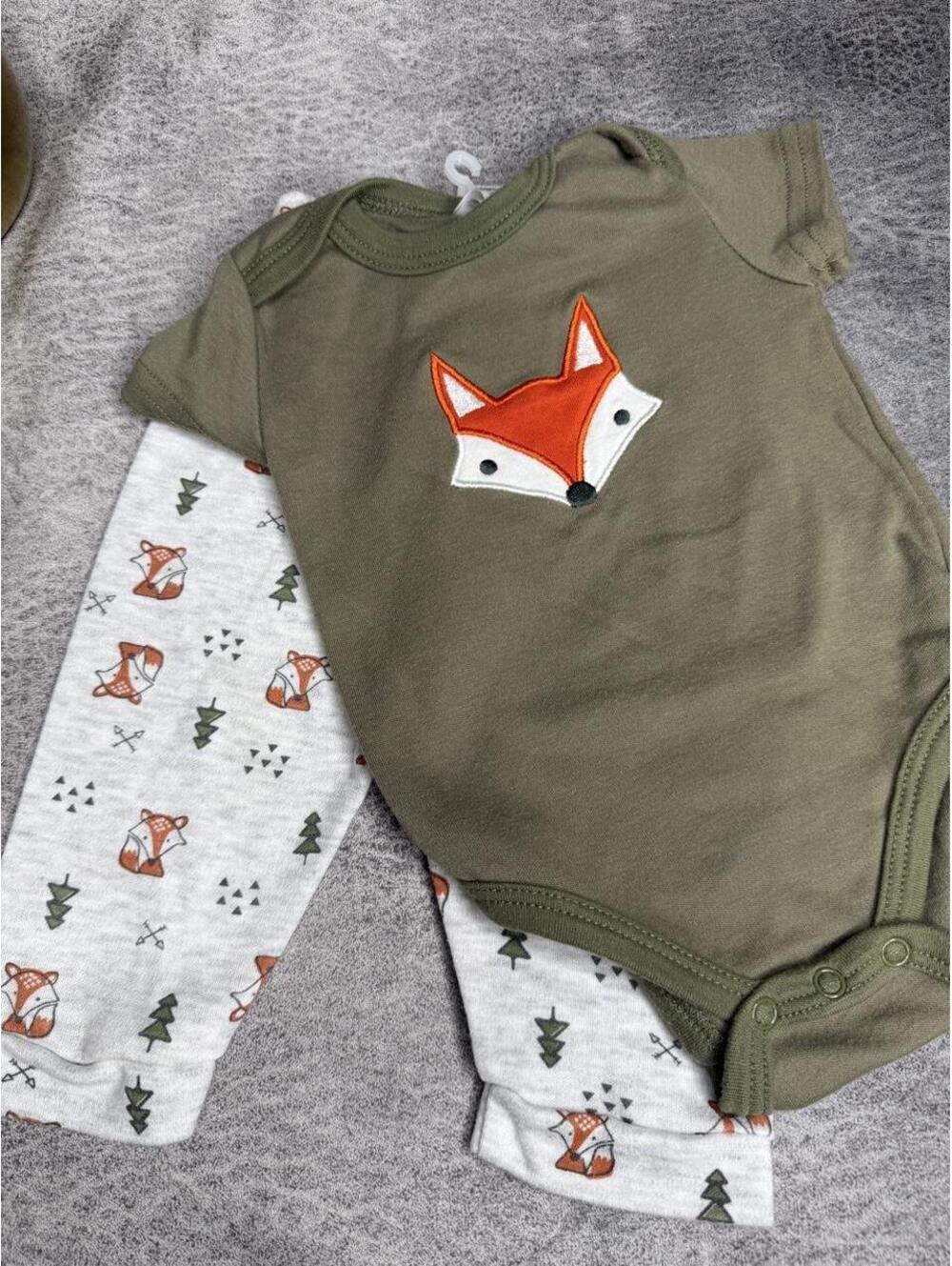 Kid's Khaki and Orange Sleepsuits-babygrow